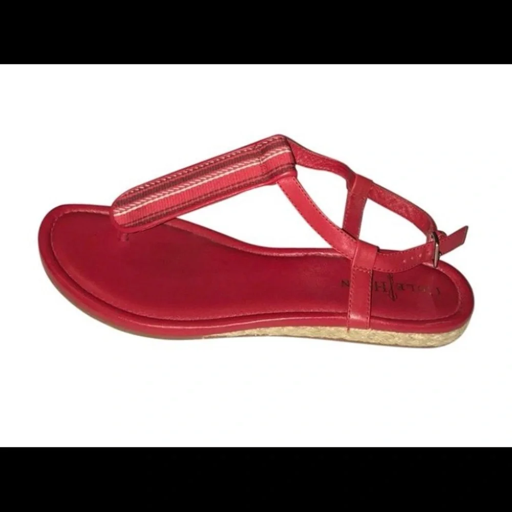 Cole Haan Leather Espadrille Thong Sandals